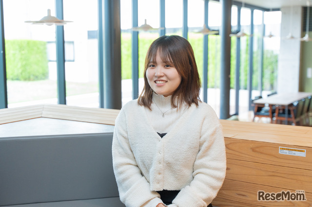 ミヅキさん（神奈川県出身、総合数理学部ネットワークデザイン学科1年。全学部統一入試で合格）