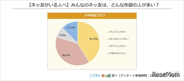 みんなのネッ友は、どんな年齢の人が多い？
