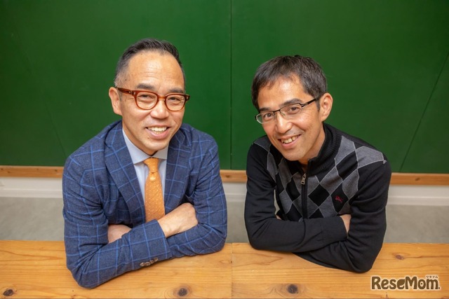 左：花まるグループ代表の高濱氏、右：顧問就任の井本氏