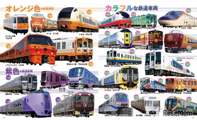 カラフルな車両