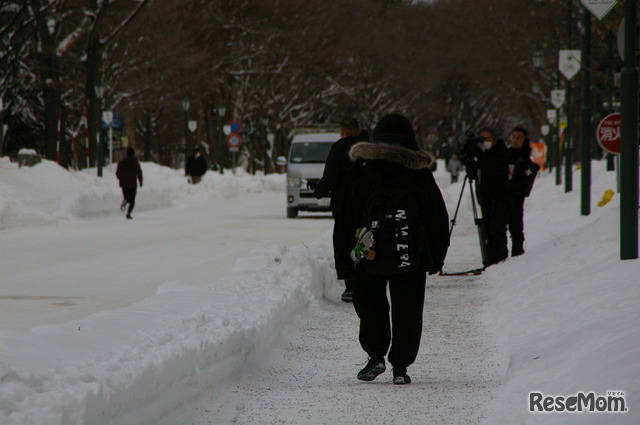 北海道大学試験場（札幌キャンパス）2026年1月17日 共通テスト1日目のようす