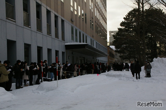 北海道大学試験場（札幌キャンパス）2026年1月17日 共通テスト1日目のようす