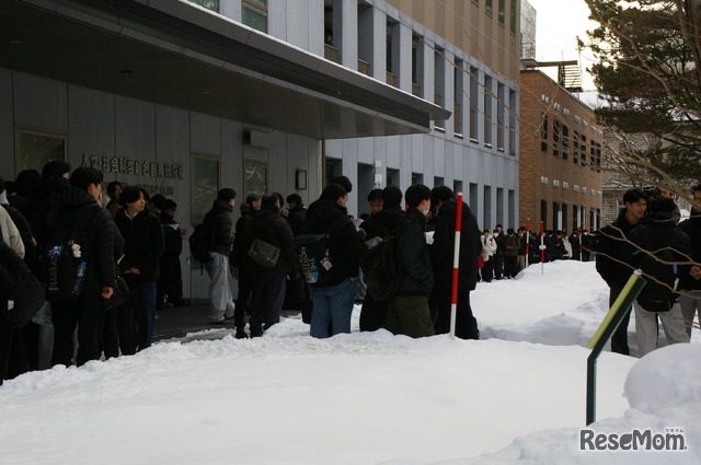 北海道大学試験場（札幌キャンパス）2026年1月17日 共通テスト1日目のようす