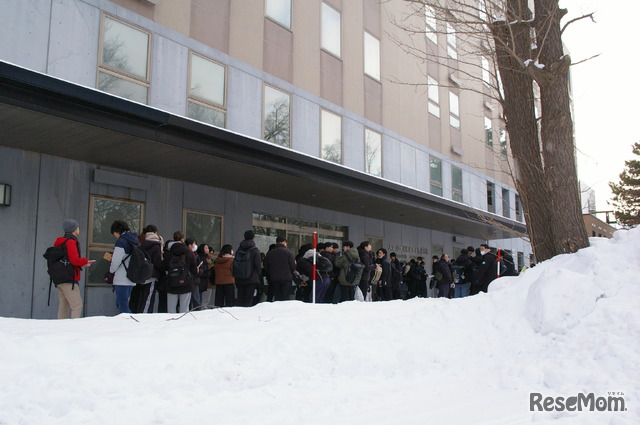 北海道大学試験場（札幌キャンパス）2026年1月17日 共通テスト1日目のようす