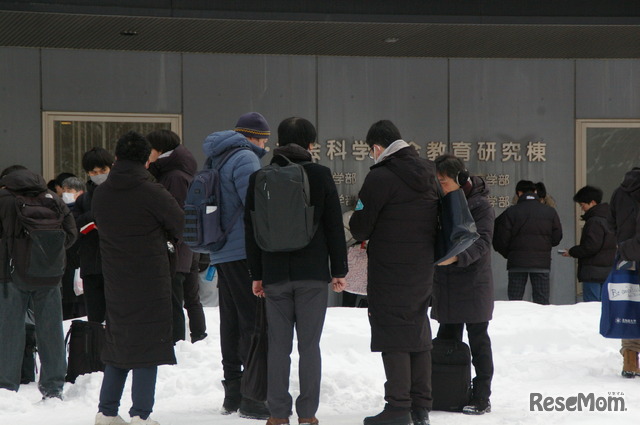 北海道大学試験場（札幌キャンパス）2026年1月17日 共通テスト1日目のようす