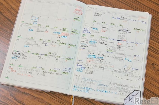 「手帳を見ればすぐ予定がわかるというのは、ものすごく安心です」と堀さん
