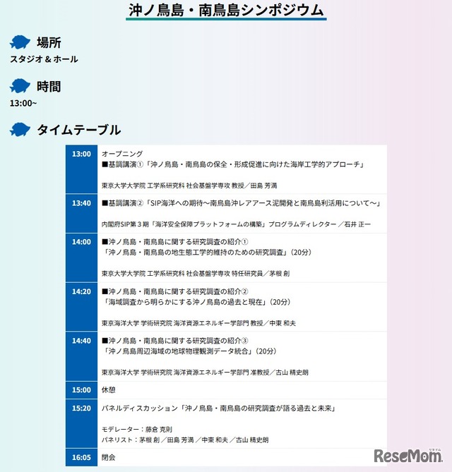 沖ノ鳥島・南鳥島シンポジウム