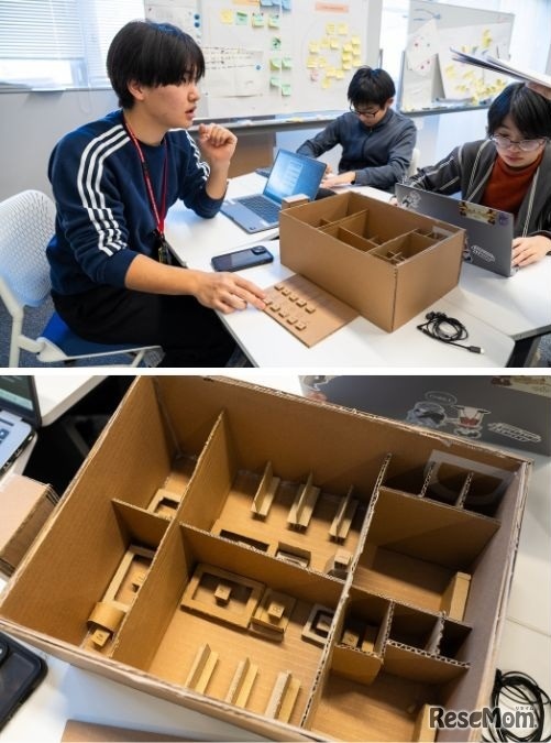 別のチームは、温浴施設内の動線案内でセンサーライトをどう活用するか検討中。