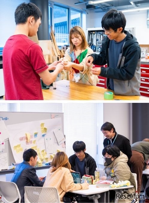 チームで協力しながら、アイデアを具体的な形へと発展させていく。