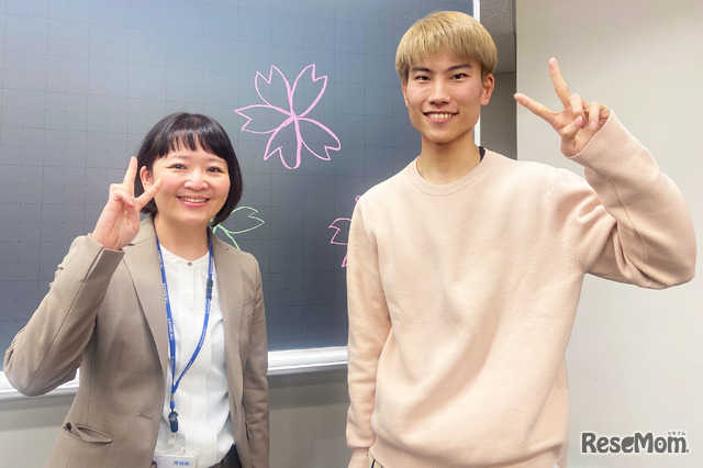 M.Hさん（理科二類合格／灘高等学校卒）と大阪北キャンパス　東大・京大・医進館 チューターの山本さん