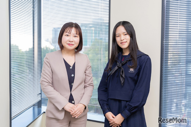 M.Kさん（理科二類合格／雙葉高等学校出身）と東大進学塾MEPLO 本郷教室長 伊久間未央氏　