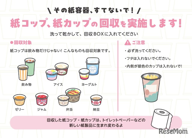 紙コップ・紙カップを回収します