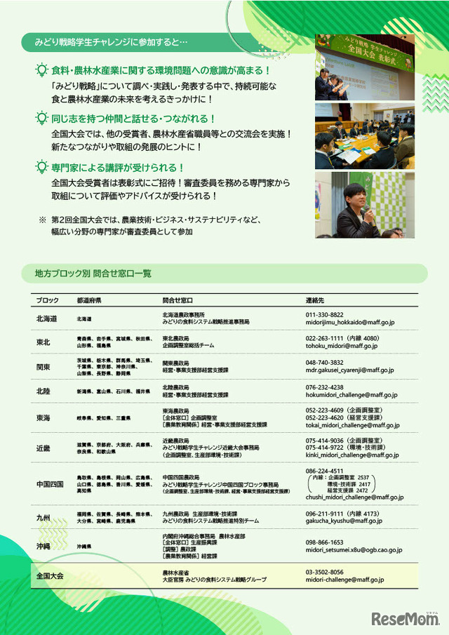 みどり戦略学生チャレンジ、パンフレット