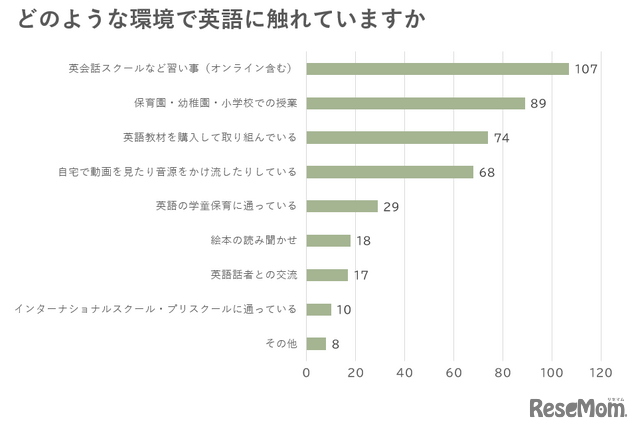 どのような環境で英語に触れていますか