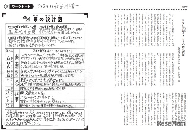 小学生「夢をかなえる」作文コンクール