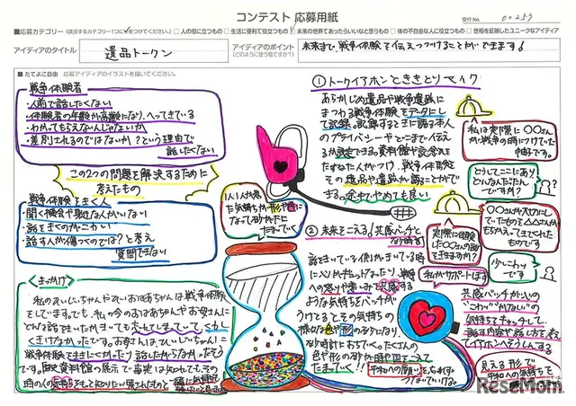 【高学年の部】樫尾俊雄賞最優秀賞の遺品トークン