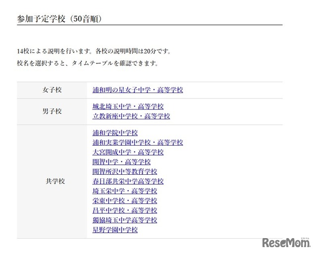 参加予定校