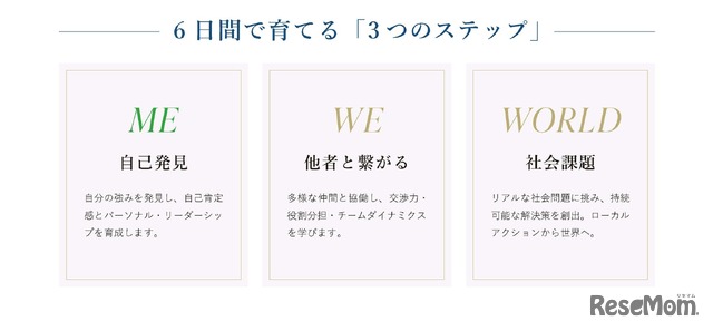 6日間で育てる「3つのステップ」