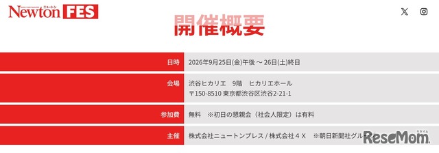 Newtonフェス：開催概要