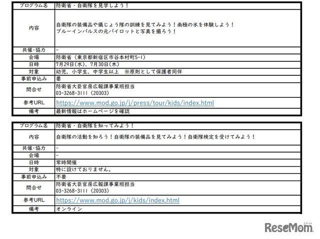 防衛省 2026年度こども霞が関見学デー