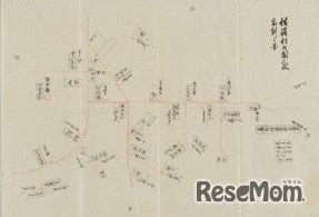 「横浜麁絵図」万延元年（1860）横浜開港資料館寄託