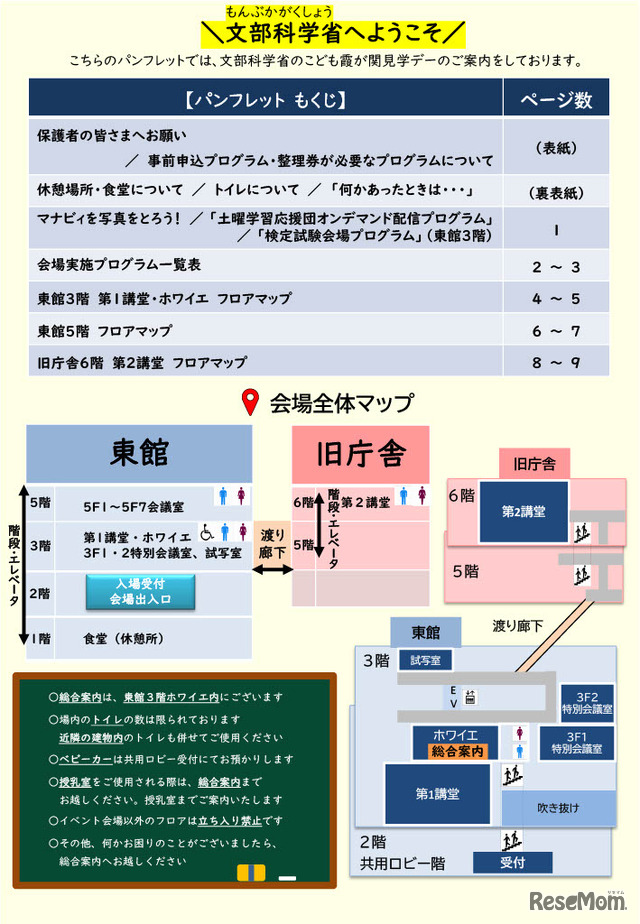 こども霞が関見学デーパンフレット （文部科学省）