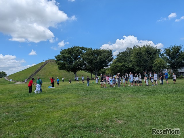 打ち上げ会場の永田公園