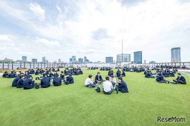 屋上庭園のようす