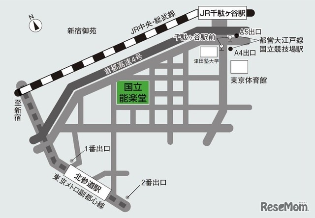 国立能楽堂の地図