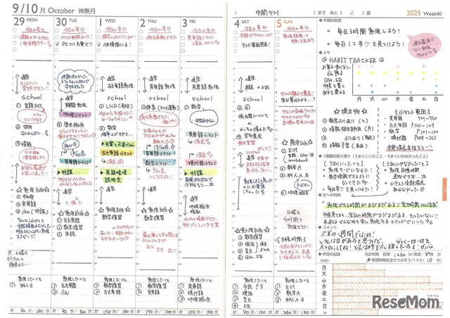 時間管理賞　関西創価高等学校　1年　「大人になった私への手帳」