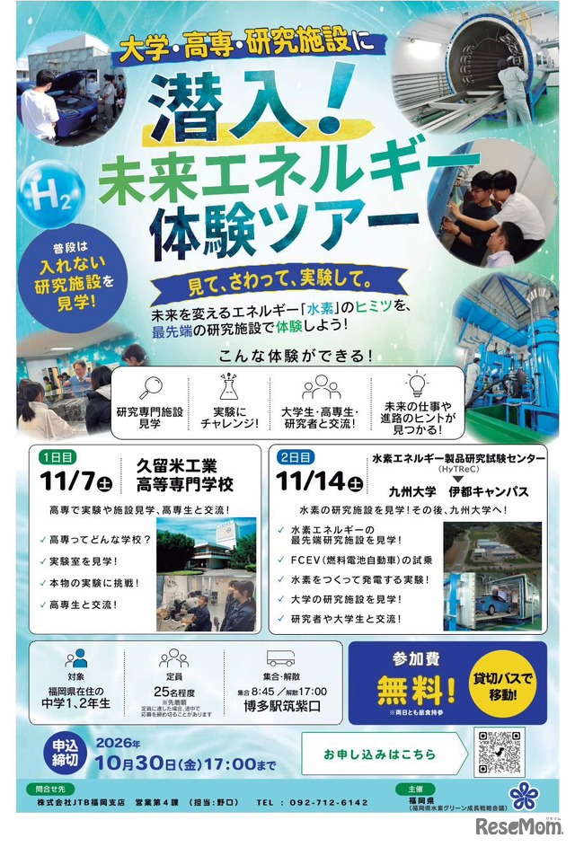 水素エネルギー実践ツアー チラシ