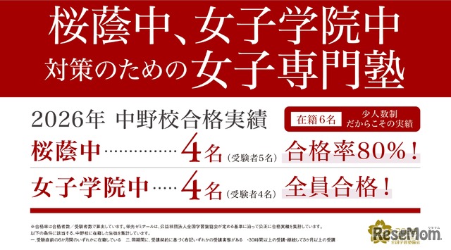 栄光ゼミナール中野校 最難関女子中学受験専門館