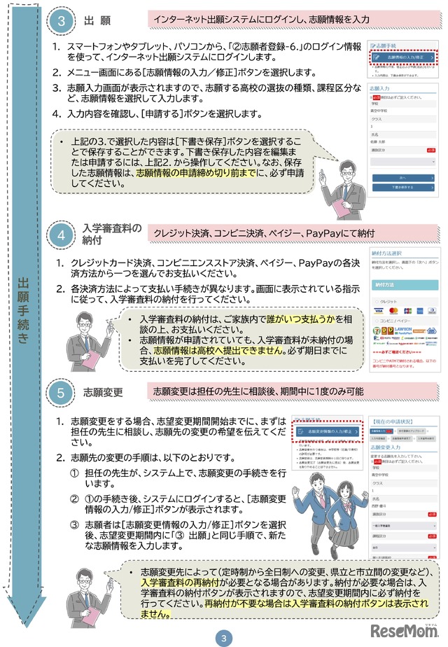 インターネット出願システム利用案内リーフレット
