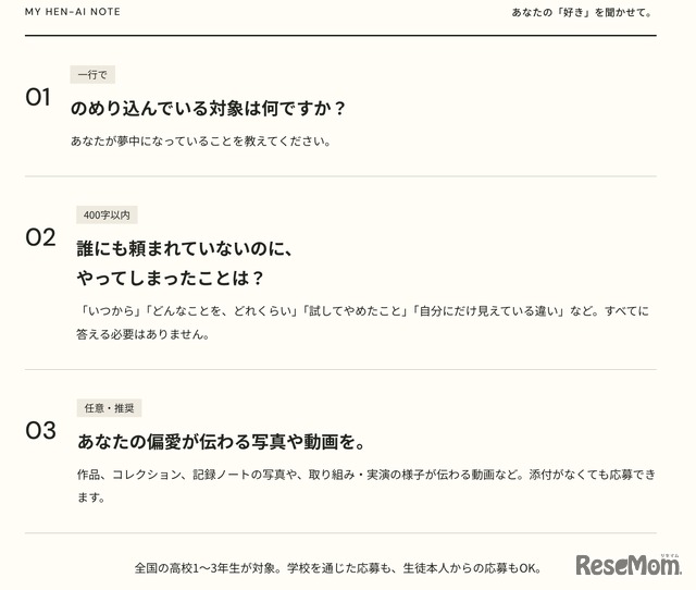 応募内容