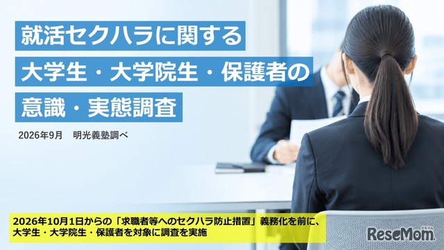 就活セクハラに関する大学生・大学院生・保護者の意識・実態調査