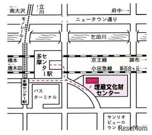 東京都埋蔵文化財センター（地図）