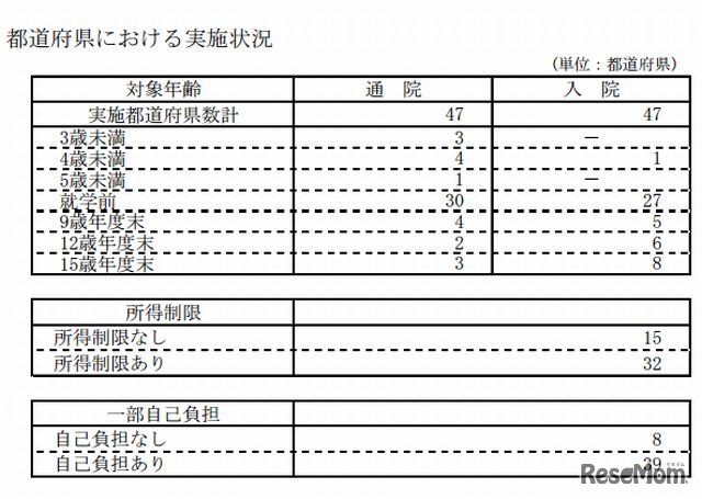 都道府県における実施状況