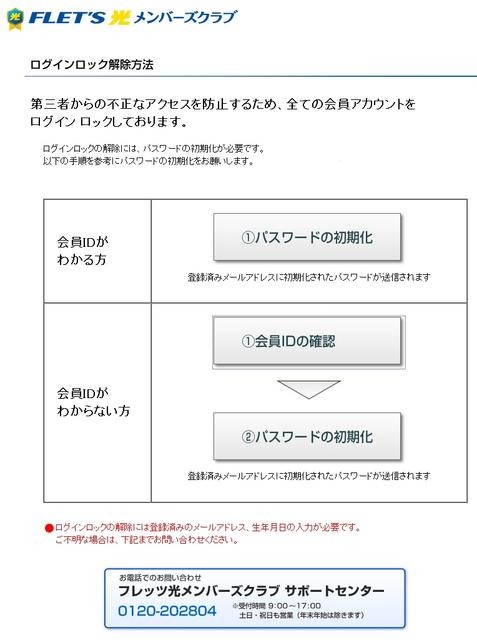 ログインロックの解除方法