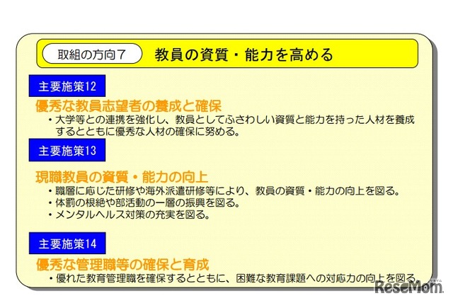 教員の資質・能力を高める