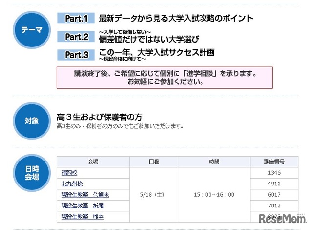 九州地区・日程