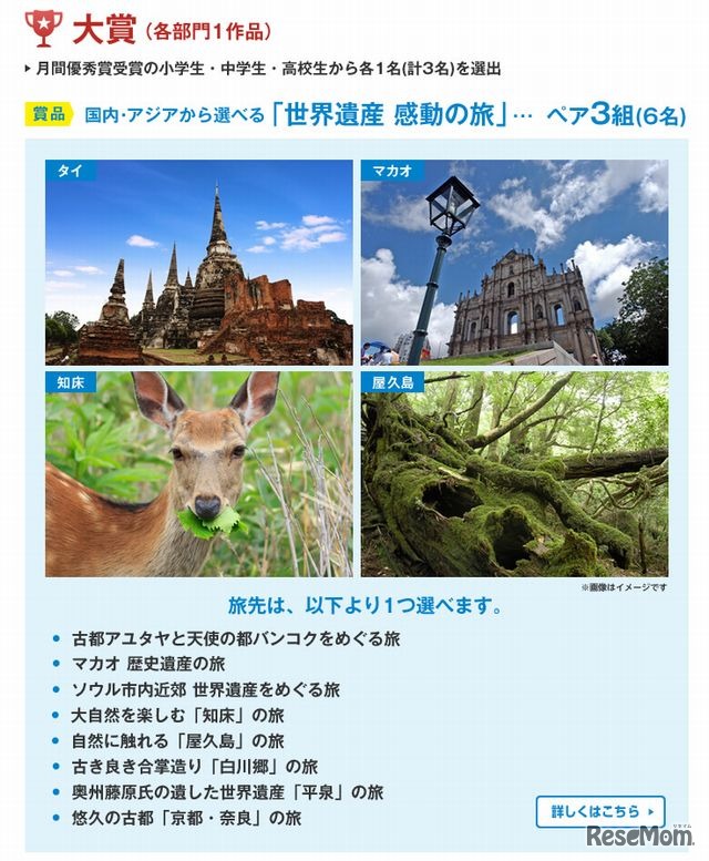 大賞は「世界遺産 感動の旅」