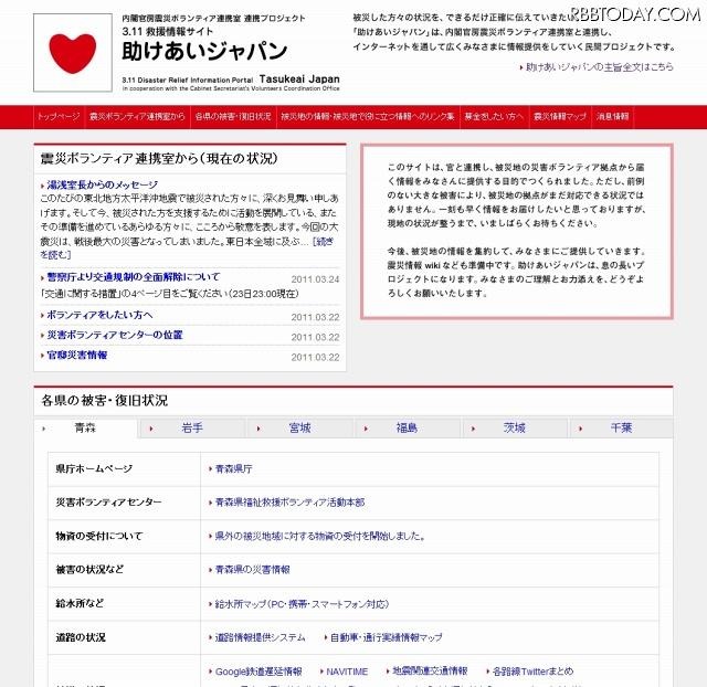 内閣官房連携の「助けあいジャパン」 内閣官房連携の「助けあいジャパン」