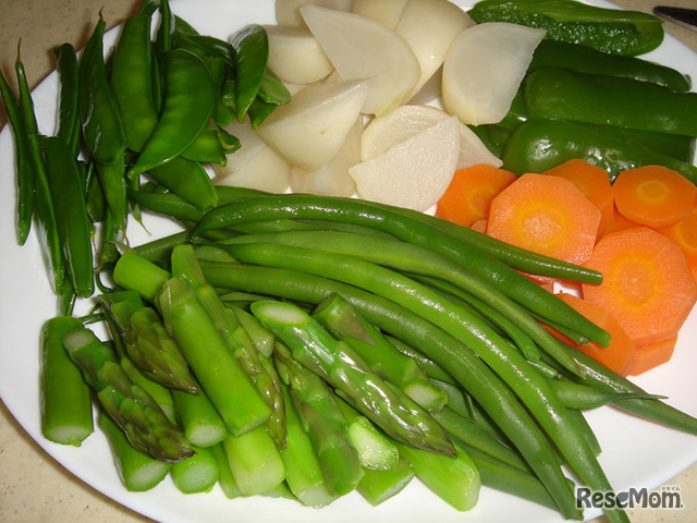 （3）-【2】茹で上がった野菜
