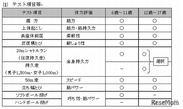 テスト項目