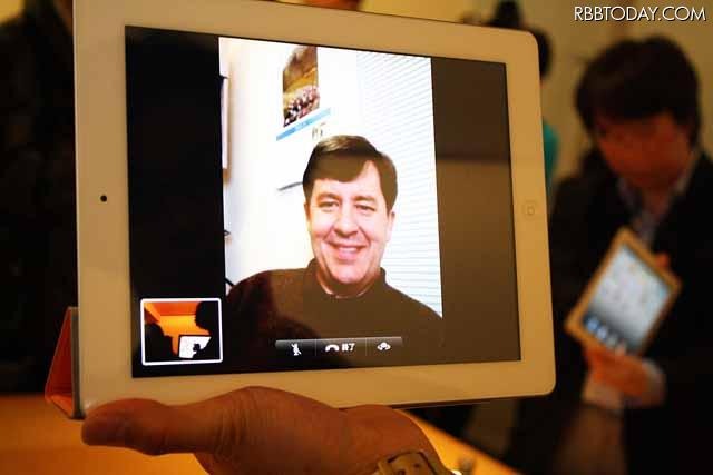 「FaceTime」の表示画面 「FaceTime」の表示画面