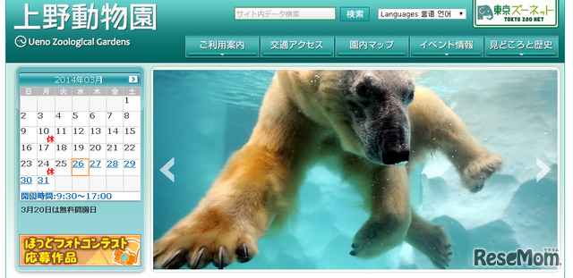 上野動物園（Webサイト）