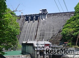 【Cコース】井川水力発電所・井川ダムの全景