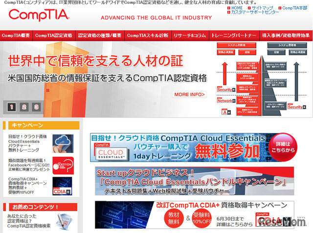CompTIA日本支局（WEBサイト）