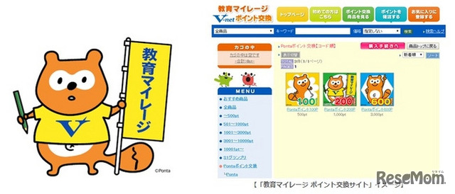 教育マイレージをPontaポイントに交換
