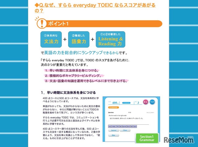 すらら everyday TOEIC